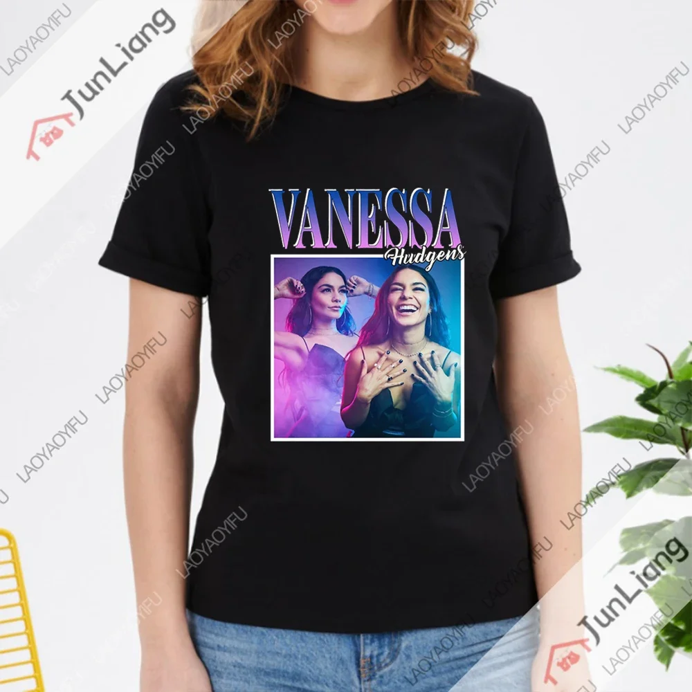 

Vanessa Hudgens, мужская одежда, футболки с рисунком болельщика, винтажная футболка с короткими рукавами, уличная одежда в стиле Харадзюку для женщин
