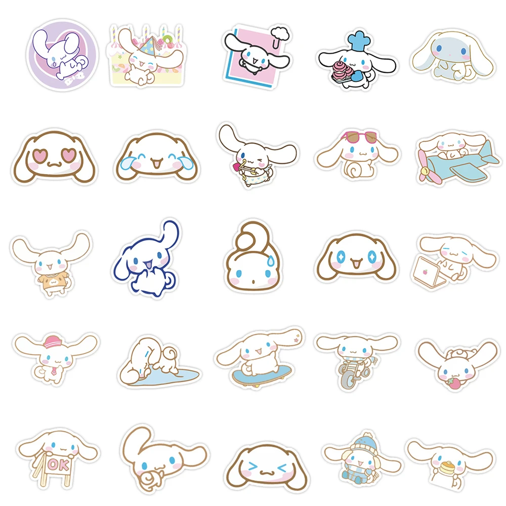 50 قطعة الكرتون غير تكرار سينامورول لعبة ملصق الديكور الثلاجة كوب خزانة الكمبيوتر ملصقات الكتابة على الجدران القابلة للإزالة #2