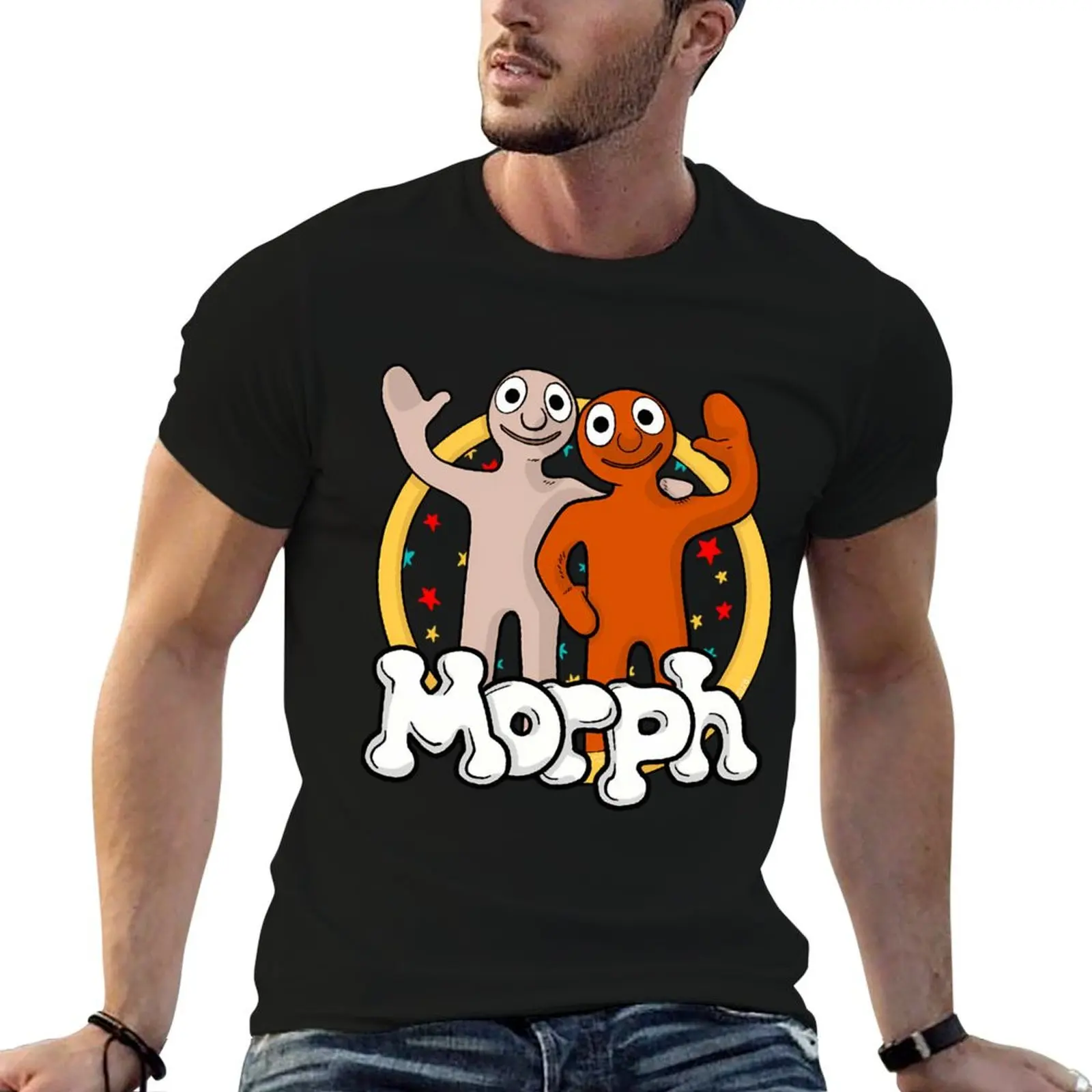 Morph And Chas Logo T-Shirt anime tshirt vintage outfits for men