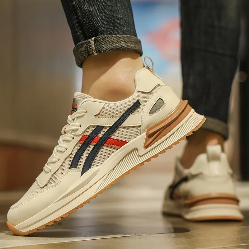 Trend Summer Men's Casual Sneakers Hot Sale Men Mesh Breathable Platform Sport Shoes Damping Wear-resistant Hiking Shoes Zapatos