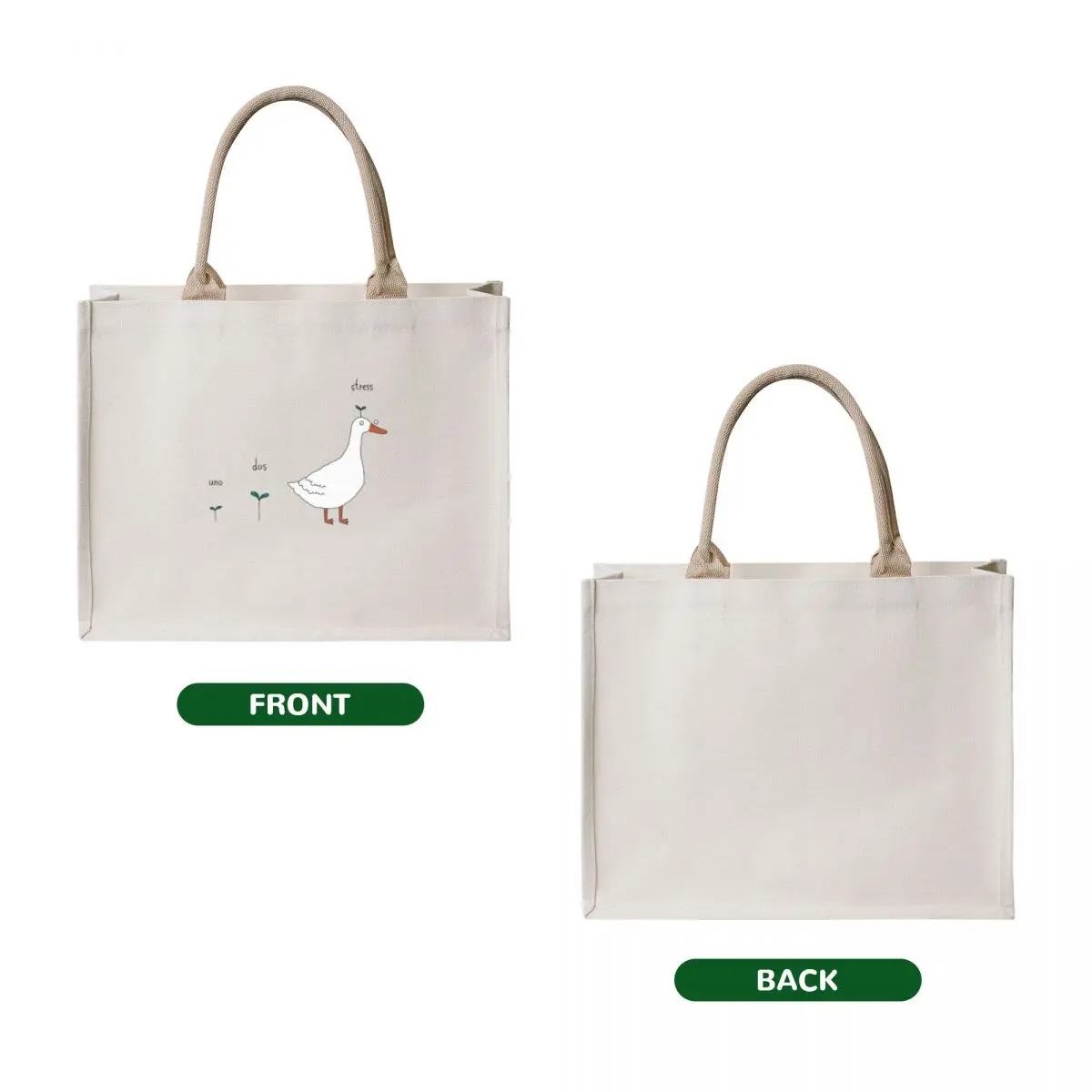 uno dos stress Tote Bag tote bag men hand bag for beach sac pour femme