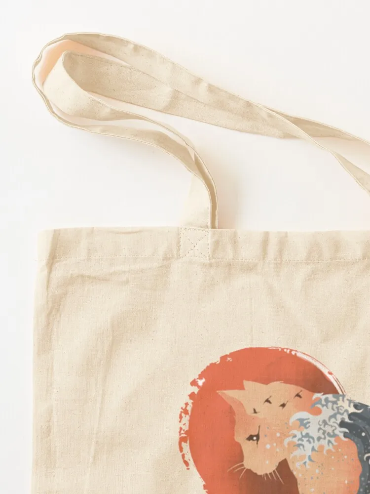 Hokusai customizável Canvas Cat sacola, carrinho de compras, Shopper Bag, sacola