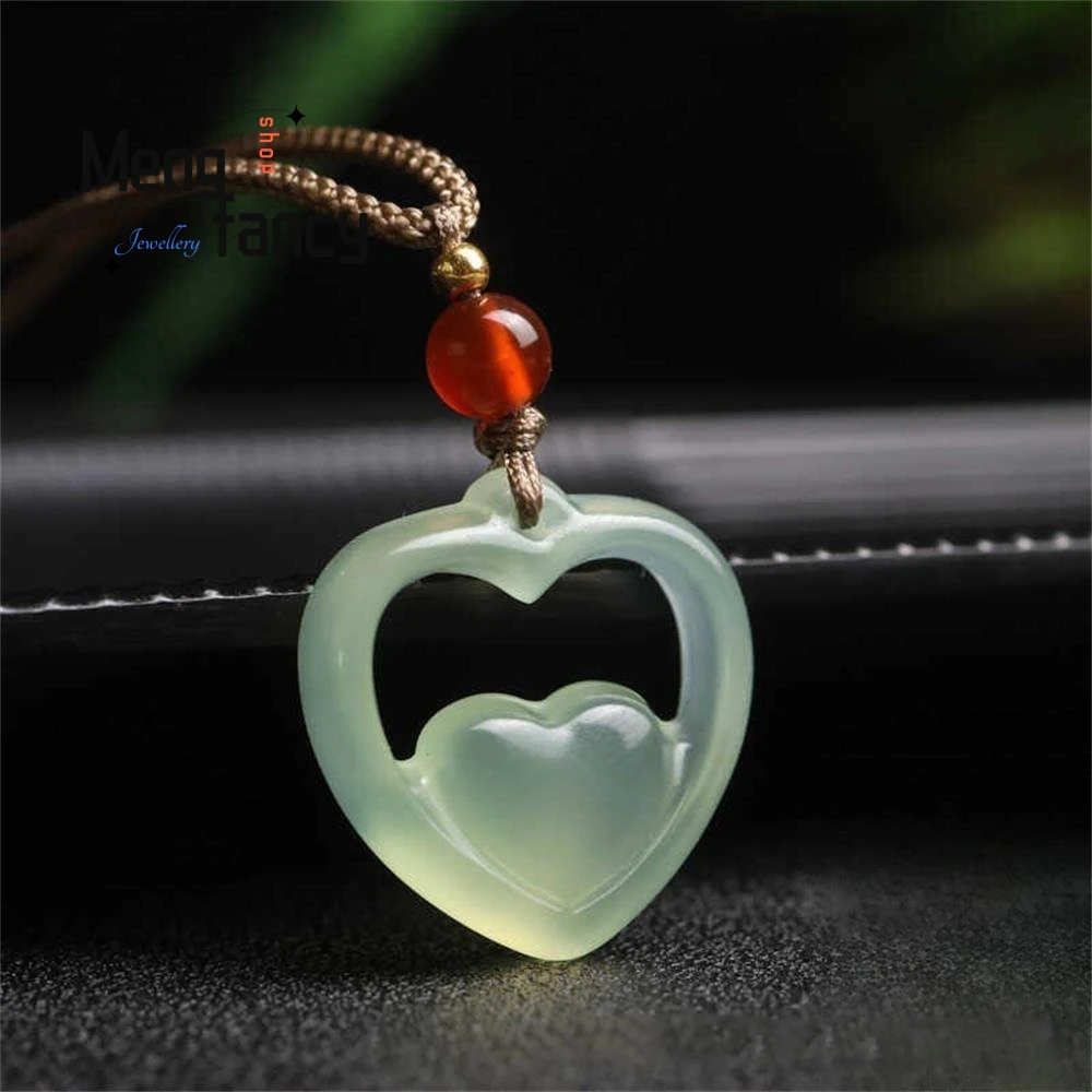Natural Chalcedony Cloud Lock Children's Pendant Agate Little Butterfly Baby Lock Jade Exquisite Jewelry Mascots Holiday Gifts 3
