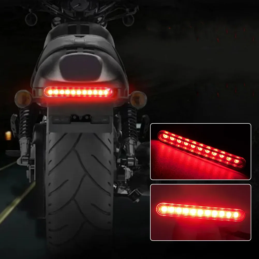 12V Motorcycle LED Brake Tail Light - Universal Fit For Scooters, Cafe Racers, Bobbers
