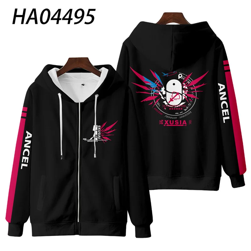 Anime Arknights Boys/Girls Hoodie Rhodes Island W Texas Amiya Nian Chen Lappland Skadi Exusiai 3D  Zipper Hooded Kids Jacket