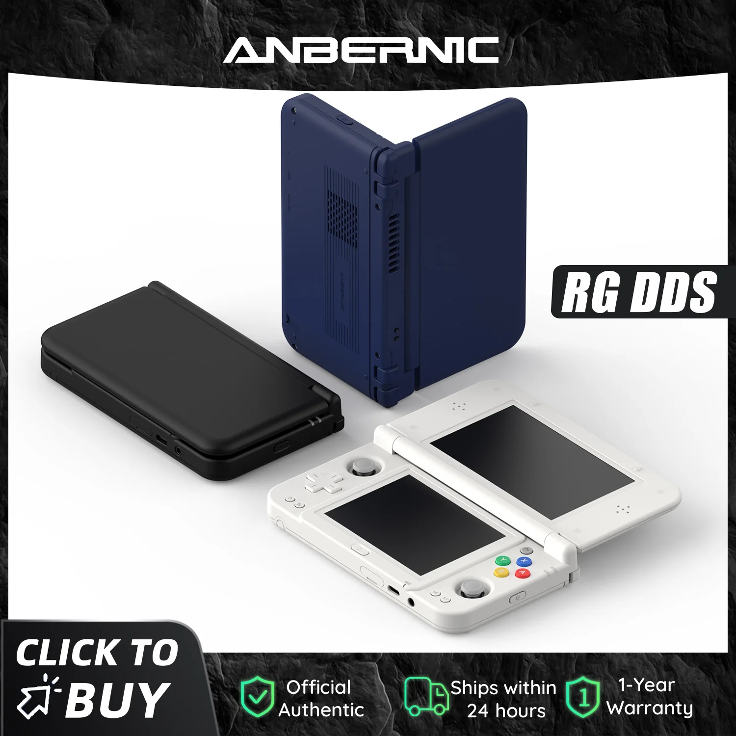 Anbernic RG DDS – przenośna konsola do gier z podwójnym ekranem, procesorem Qualcomm Snapdragon, systemem Android 16, akumulatorem 6000 mAh i pojemnościowym joystickiem.