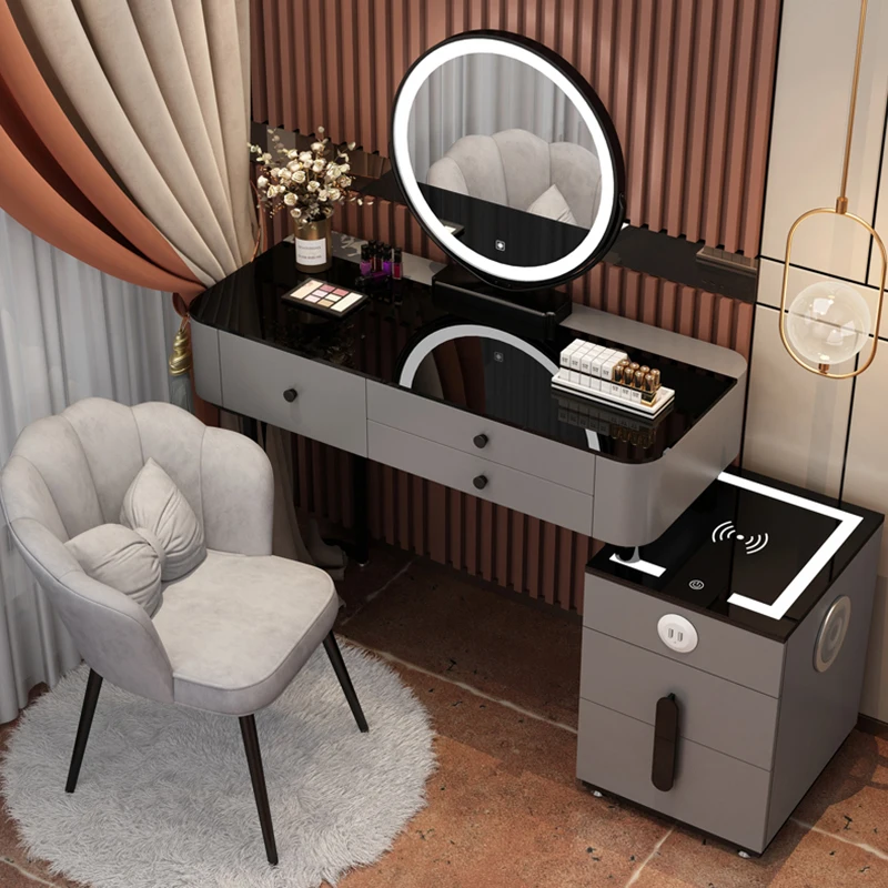 

Wood Dressing Table Nordic Makeup Multifunction Organizer Stool Computer Dressing Table Side Meuble De Chambre Home Furniture