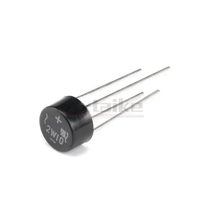 10/20PCS 2W10 2W08 2W06 2W04 DIP 4Pin 2A 1000V 1KV Diodo Ponte Raddrizzatore Circolare