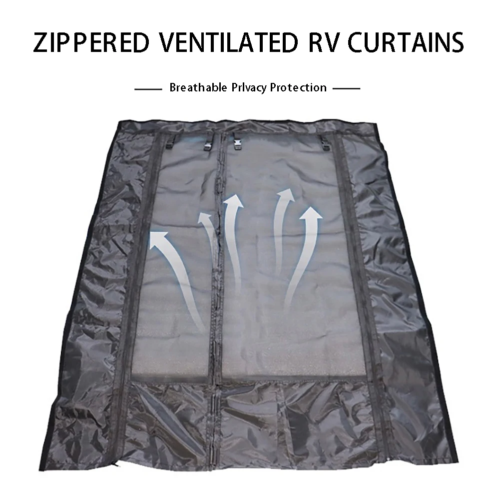

Magnetic Caravan Fly Screen with Zipper Insect Mosquito Curtain Breathable RV Mosquito-proof Door Curtain for Motorhome