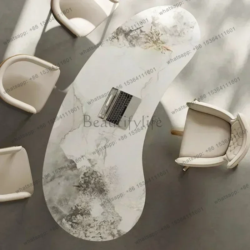 FG Gaming Furniture Study Office Desks Reception Negotiation Light Luxury Rock Board Desk Gaming Desk Room Desks Computer Table