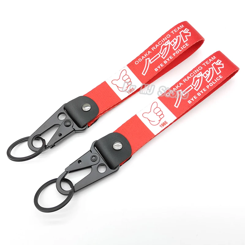 Hot Sale Car Styling JDM Style Keyring Key strap Tow Sides Thermoprint Gift Lanyard Auto Motorcycle Keychain Accessories