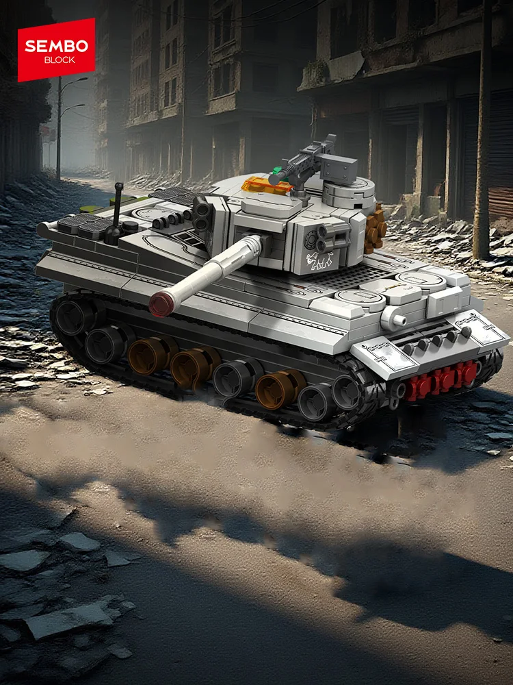 ตัวต่อรถถัง SEMBO BLOCK ซีรีส์รถถังรบ ชุดประกอบ MOC ยานพาหนะทหาร โมเดลตัวต่อ ของขวัญวันเกิดสำหรับเด็กผู้ชาย