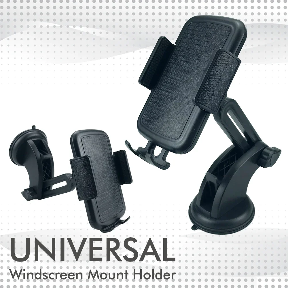 Universal Car Windscreen Mount Holder Phone Holder 360 Degree Rotating Telescopic Clamp Arm Fit Thick Cases Big Phones 4-7 Inch