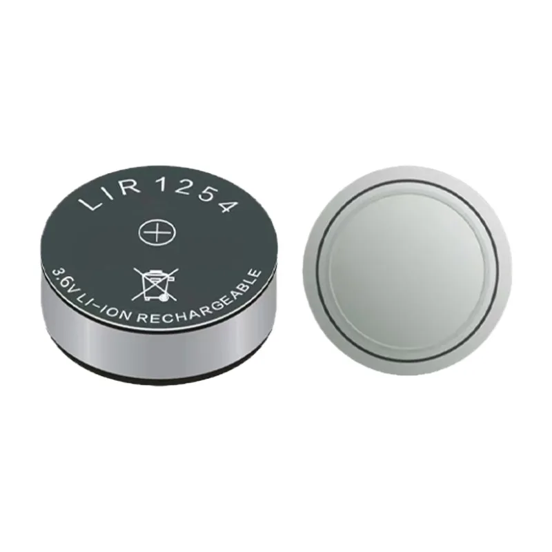 LIR1254 3.6V Rechargeable Button Cell Batteries for Bluetooth Headsets Etc with Optional Protection Board and Lead-out Function