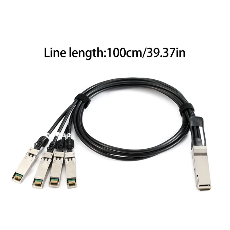 1Meter QSFP+ to Four SFP+ Passive Data Cable, 40Gigabit Data Transfer Rate for Direct Attach Networking Cable Dropship
