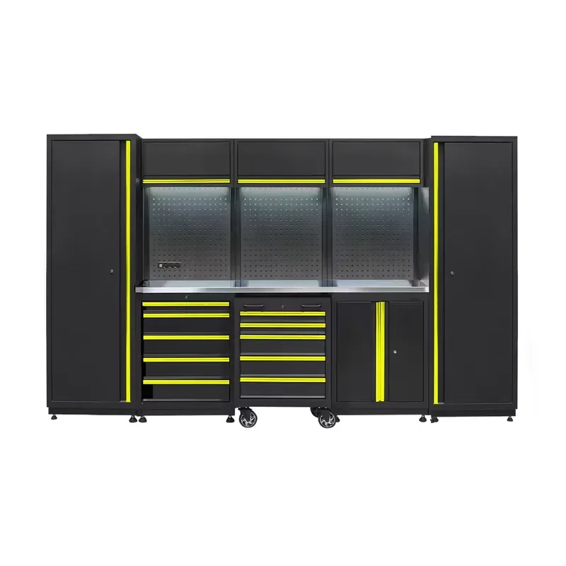 Professional Garage Tool Cabinet With Drawers Heavy Steel Storage Solution for Workshops Mechanic Shops and Home Garages