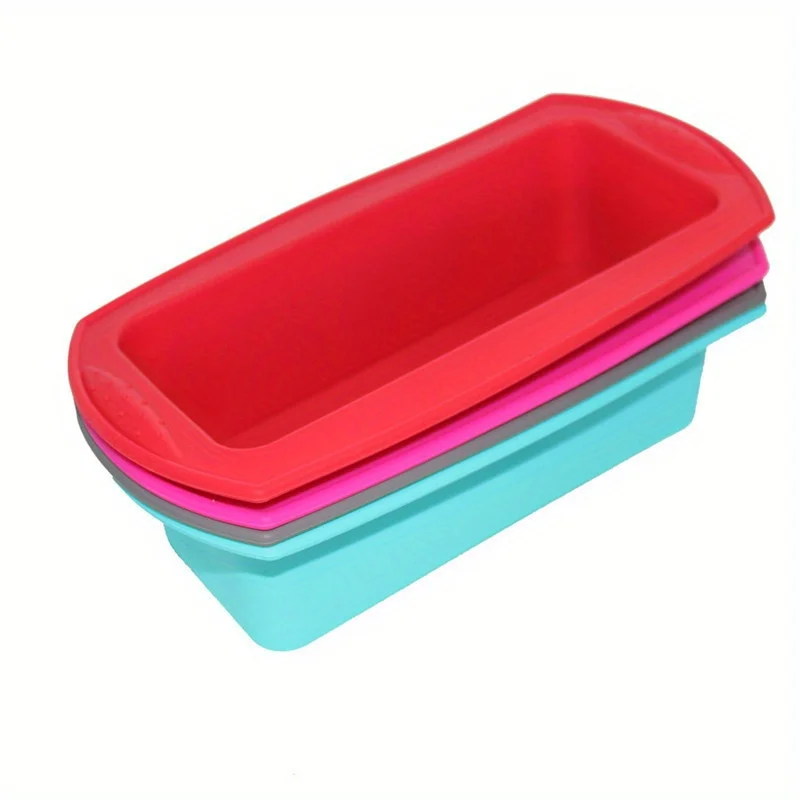 Sartenes cuadradas rectangulares de silicona para pan, pastel, plato para hornear profundo, comida de Ángel, molde para tarta de queso, molde para Brownie, pan