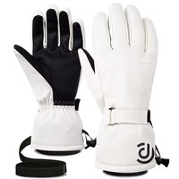 Xiaomi Fleece Ski Five Fingers Gloves Touch Screen Gloves Winter Non-slip White Warm Riding Gloves Thickened Waterproof Sports G