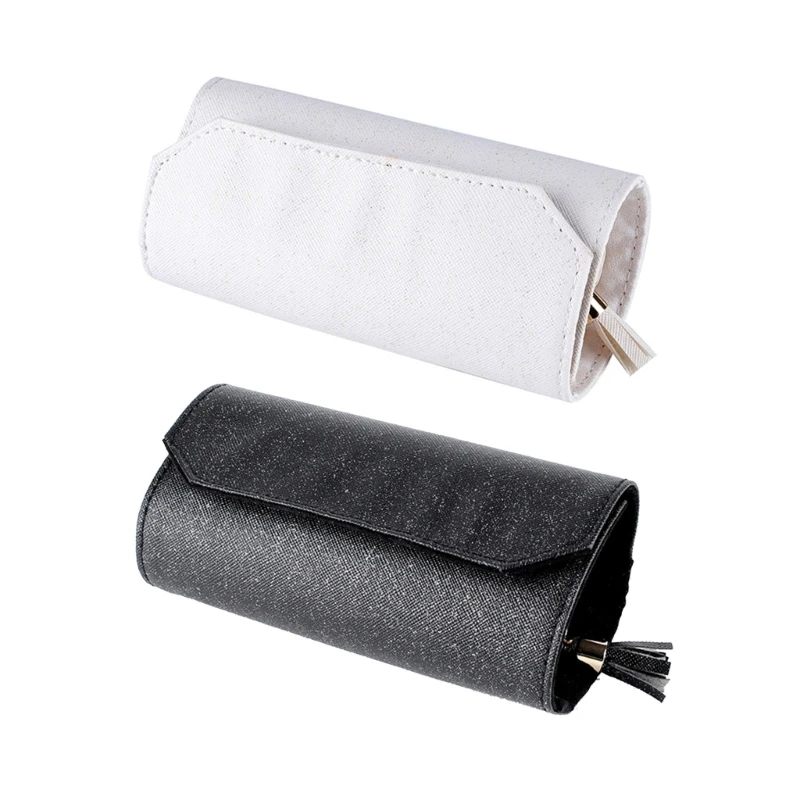 Long Jewelry Box Multifunctional Portable Jewelry Roll Clutch Bag Foldable Bag D5QB