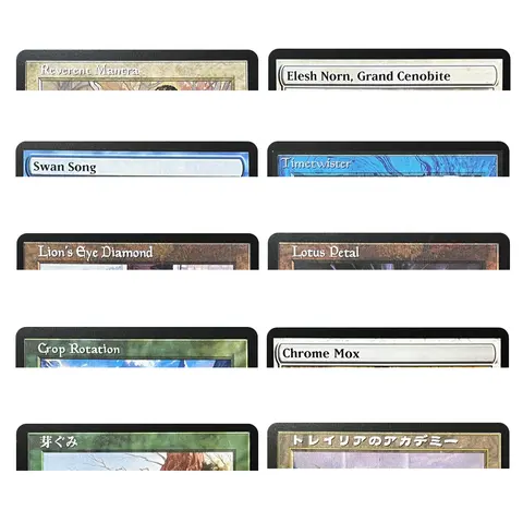 Customized High-quality Card Black Core Paper DIY Magic Deck Card Standard Size Crop Rotation Black Lotus Crop Rotation SwanSong