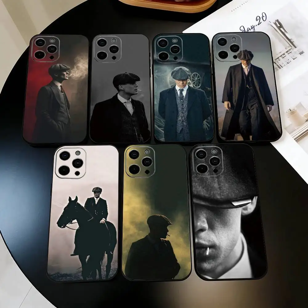 Peaky Blinders tommy shelby Phone Case For iPhone 17,16,15,14,13,12,11 Plus,Pro Max,XS,Soft Silicone Black Cover