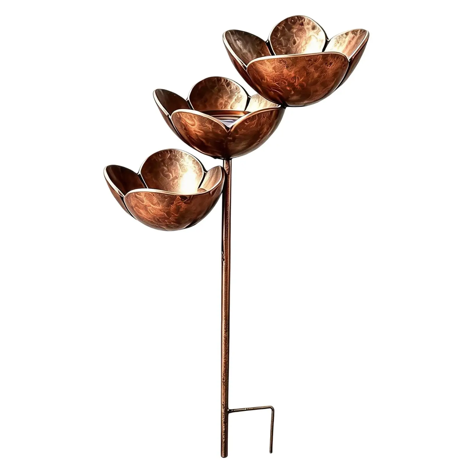 Rain Catcher Garden Stake For Birds 3-Layer Flower Bee Drinking Bowl Bee Watering Station For Gardeners Homeowners Animal Lovers
