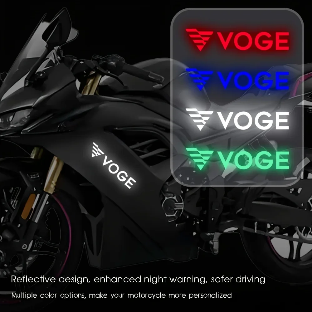 

2PCS/SET WOGE Motorcycle Front Fuel Tank Sticker - Reflective sticker for enhanced night visibility for CU250, CU625, DS625X