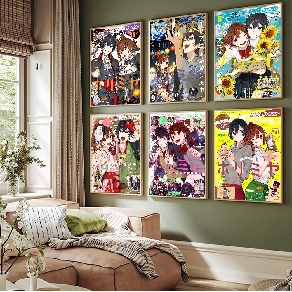 Hori San To Miyamura Kunhorimiya Anime Posters Sticky Whitepaper Prints Posters Artwork Kawaii Room Decor