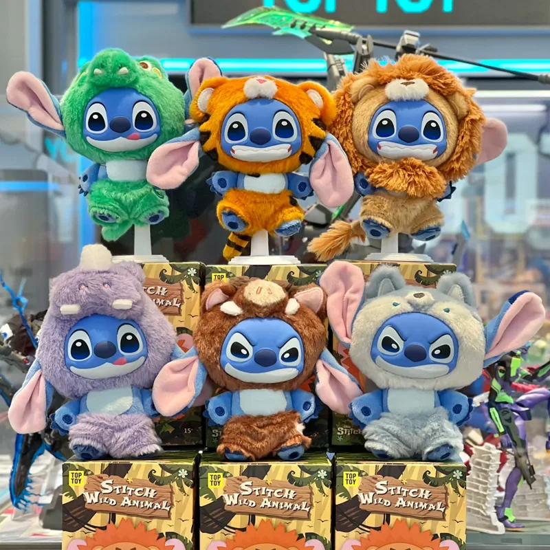 HOT SALE Stitch Wild Animal Series Vinyl Blind Box Bag Pendant Cute Plush Doll Mystery Box Toy Kids Surprise Birthday Gift view 6