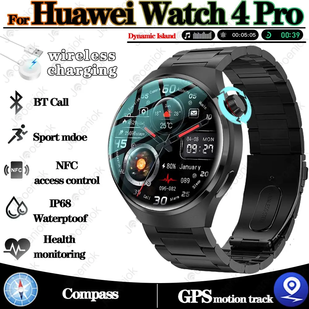 For HUAWEI Watch 4 Pro Smartwatch Men 1.53 Inch HD Screen Bluetooth Call Health monitoring IP68 Waterproof Women Smartwatch 2024