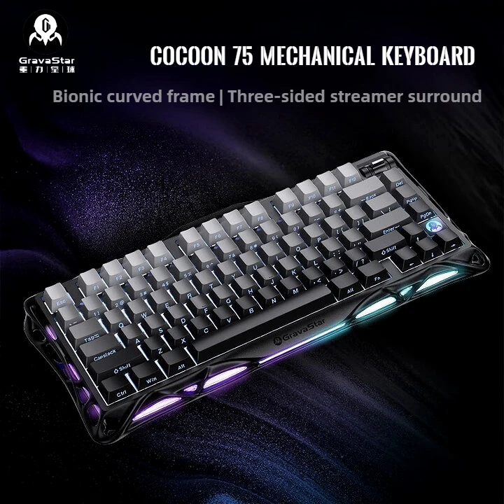 

GravaStar Cocoon-break 75 K1 Mechanical Keyboard Tri-mode Gasket Customized Side Engraving Wired/Wireless/Bluetooth for E-sports