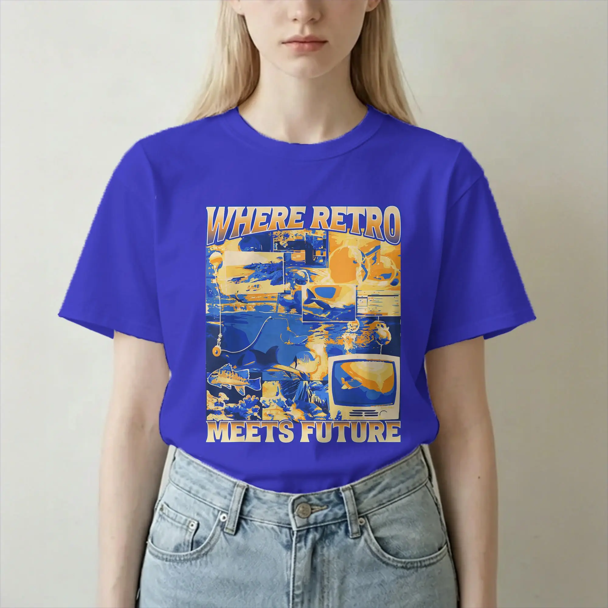 Men Women Frutiger Aero Retro Vibes T Shirt Y2K 90's Vibes Pure Cotton Clothes Leisure Short Sleeve O Neck Tee Shirt T-Shirts