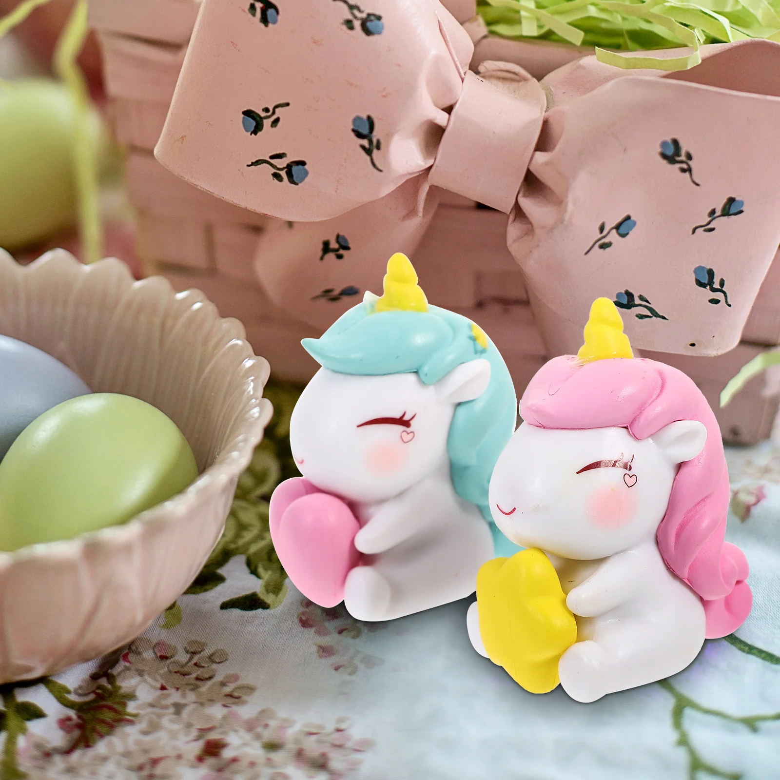 

4pcs Figurines Resin Decoration Mini Shape Animal Cute Lightweight Bonsai Garden Miniature Unicorn Figurine Scene