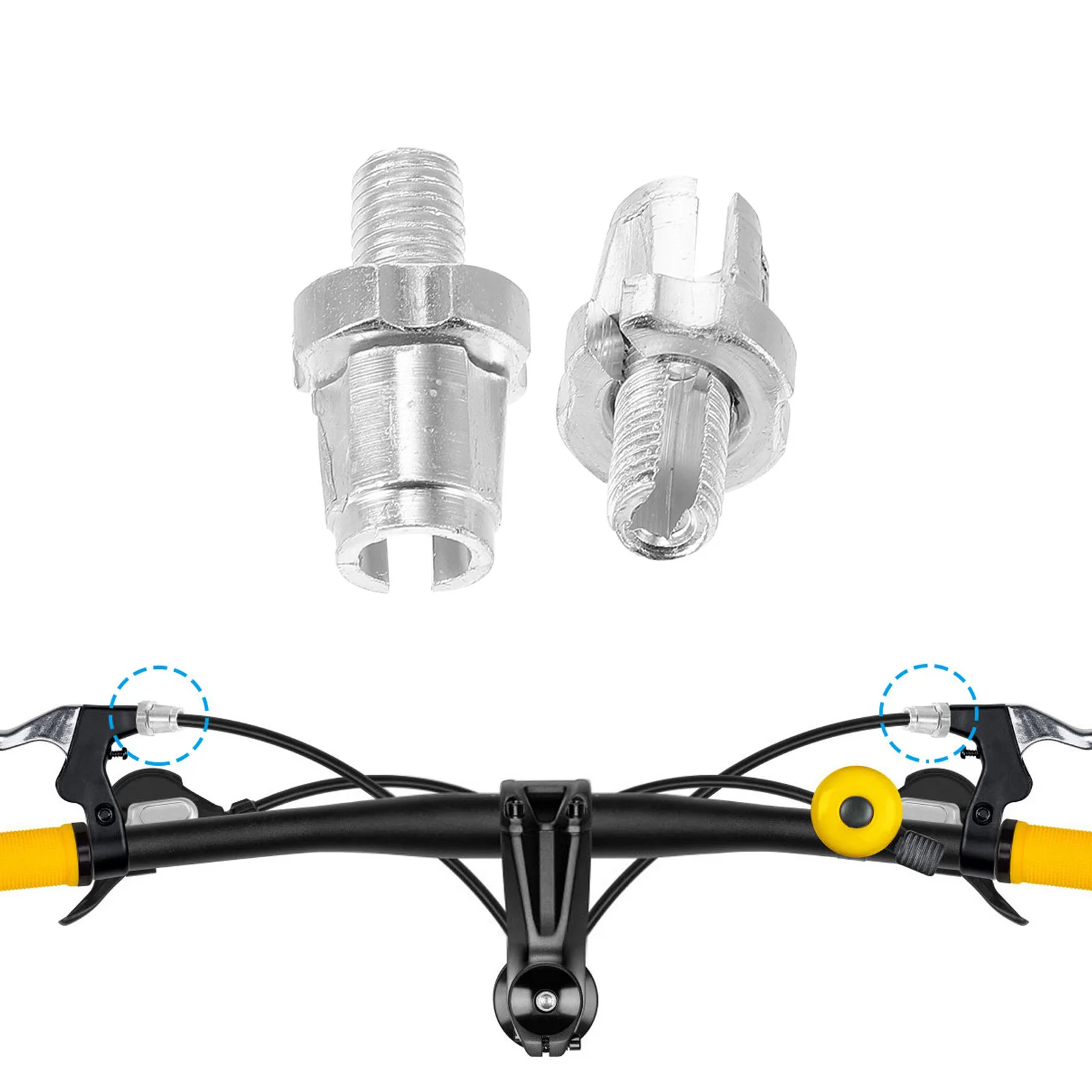 

4Pcs Bike Brake Lever Adjustment Screws Alloy Compatible with Most Brake Fastener Bolts Bike Handbrake Screws