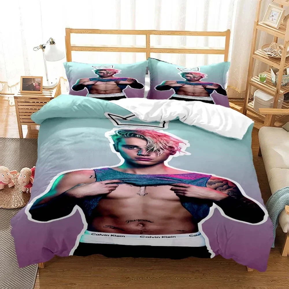 Singer Justin Bieber Fashion 3D printed bedding Queen bedding set Customized King size bedding set Soft and comfortable