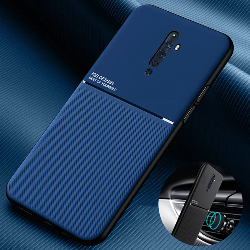 For Oppo Reno2 Case Luxury Leather Magnetic Holder Plate CasesFor Oppo Reno 2Z 2  Z Reno2 renoZ reno2Z Silicone Bumper Cover