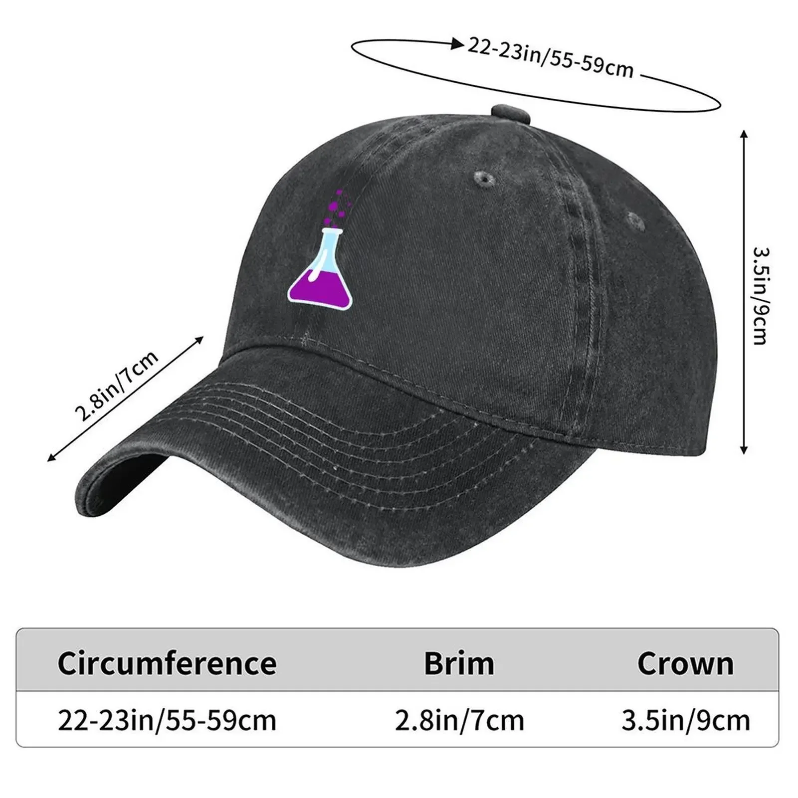 New Spectrum test tube - Funny Back to School Baseball Cap hiking hat Military Cap Man funny hat Men's Hats Women's