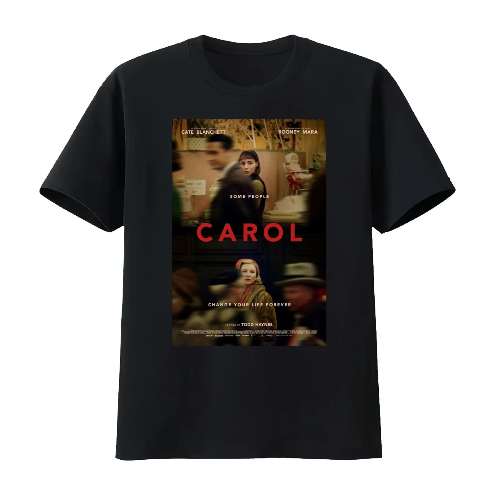 Carol (2015) T-Shirt Summer Casual Cotton Tee Oversized Streetwear Tops Vintage Graphic Print Loose Fit Short Sleeve