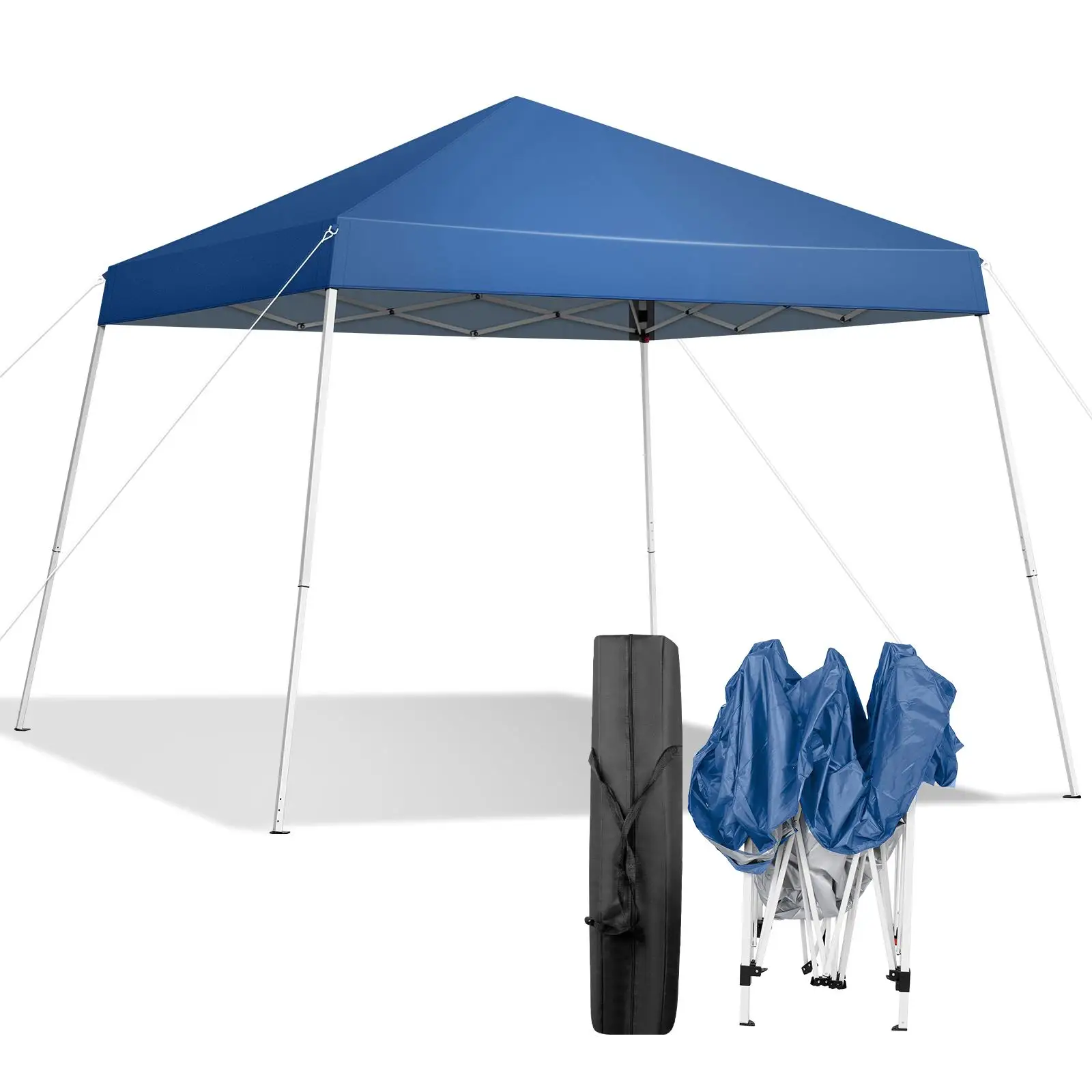 3x3M Waterproof Folding Tent - Portable Blue Camping Shelter for Home Use