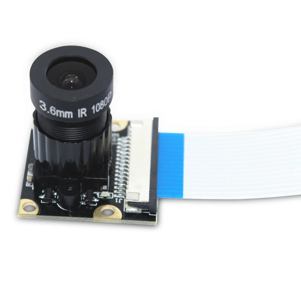 Módulo de cámara B68C 5MP OV5647 versión sin visión nocturna para Raspberry Pi 75 grados 3,6mm enfoque ajustable 1080P HD Webcam