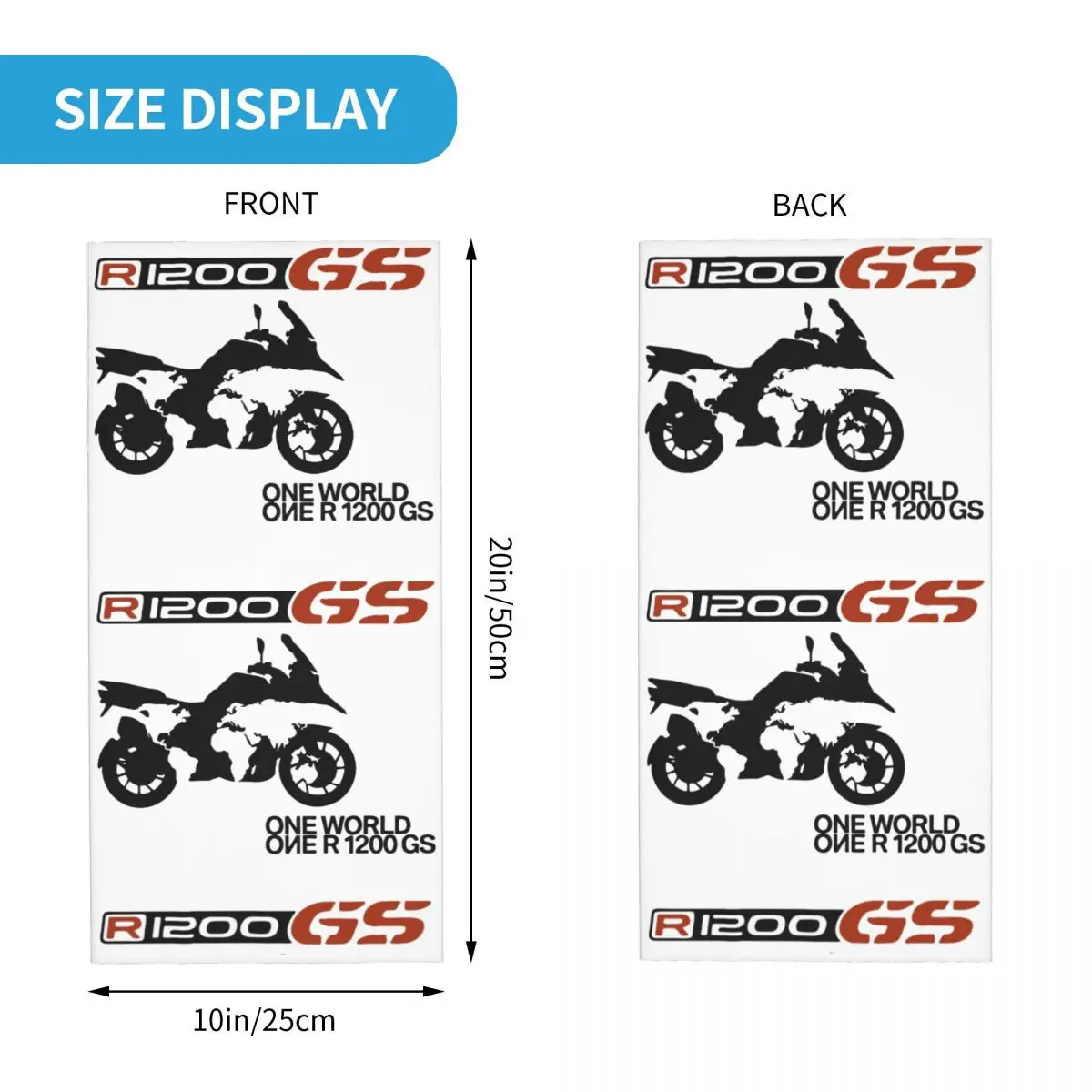 GS Bandana Neck Cover Printed R1200 Motocross Race Wrap Scarf Wielofunkcyjny szalik rowerowy Bieganie dla mężczyzn Kobiety Dorośli Zima