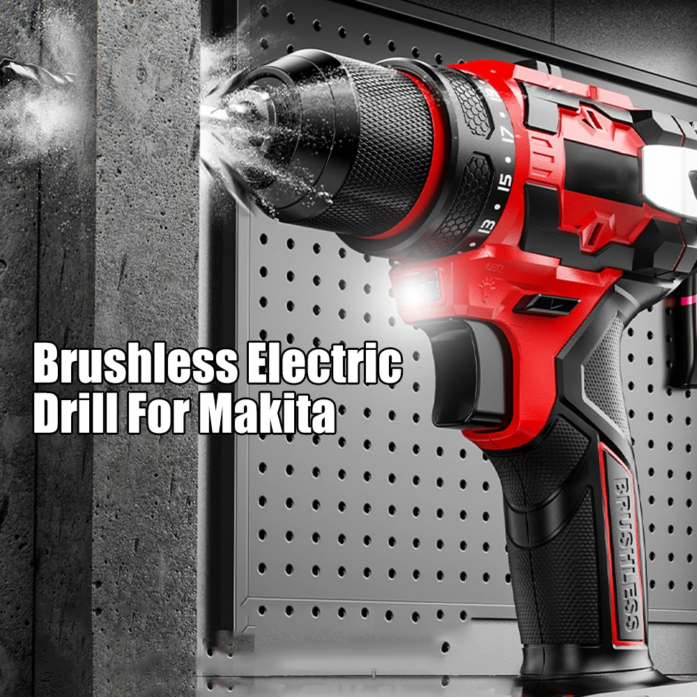 مثقاب احترافي بدون فرش مدمج 20 تروس وتصميم خفيف الوزن مثقاب كهربائي بدون خطوات لبطارية ماكيتا #1