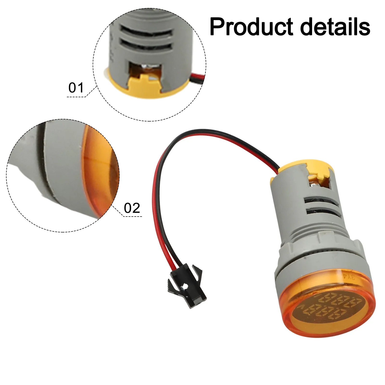 3 قطعة التيار المتناوب 60 500 فولت 100A فولت أمبير متر شاشة LED رقمية الجهد الحالي رصد مع عاكس الضوء البولي قوة عالية