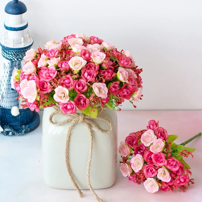 Bequem Convenient Artificial Flowers Künstliche Blumen Bouquet Decoration Fake Geschenk 7 Branches 7 Zweige Plant Blumen Plastic