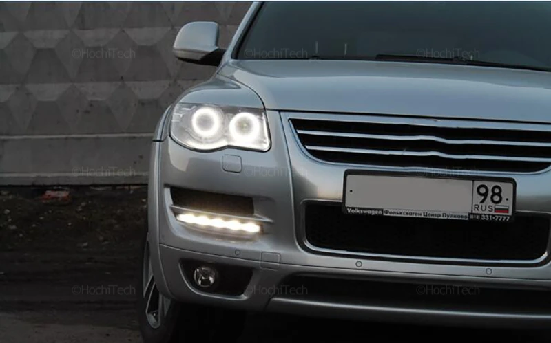 Switchback Cotton Light  Rings DRL LED Angel Eyes Kit For Volkswagen VW Touareg 2007 2008 2009 2010 Cars Headlight Retrofit