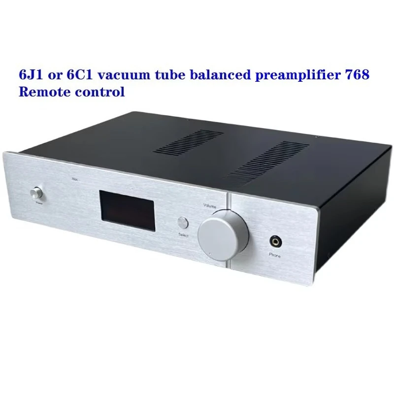 768 Balanced Tube Preamplifier, 6J1 / 6C1 Vacuum Tube Preamp with Remote Control, Matisse Classic Circuit, SNR 90dB