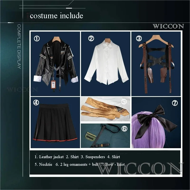 DY20Game GIRLS' FRONTLINE 2: زي إكزيليوم GFL UMP45 LEVA معطف تنكري للفتيات ملابس حريمي أزياء حفلات الهالوين تنانير مثيرة