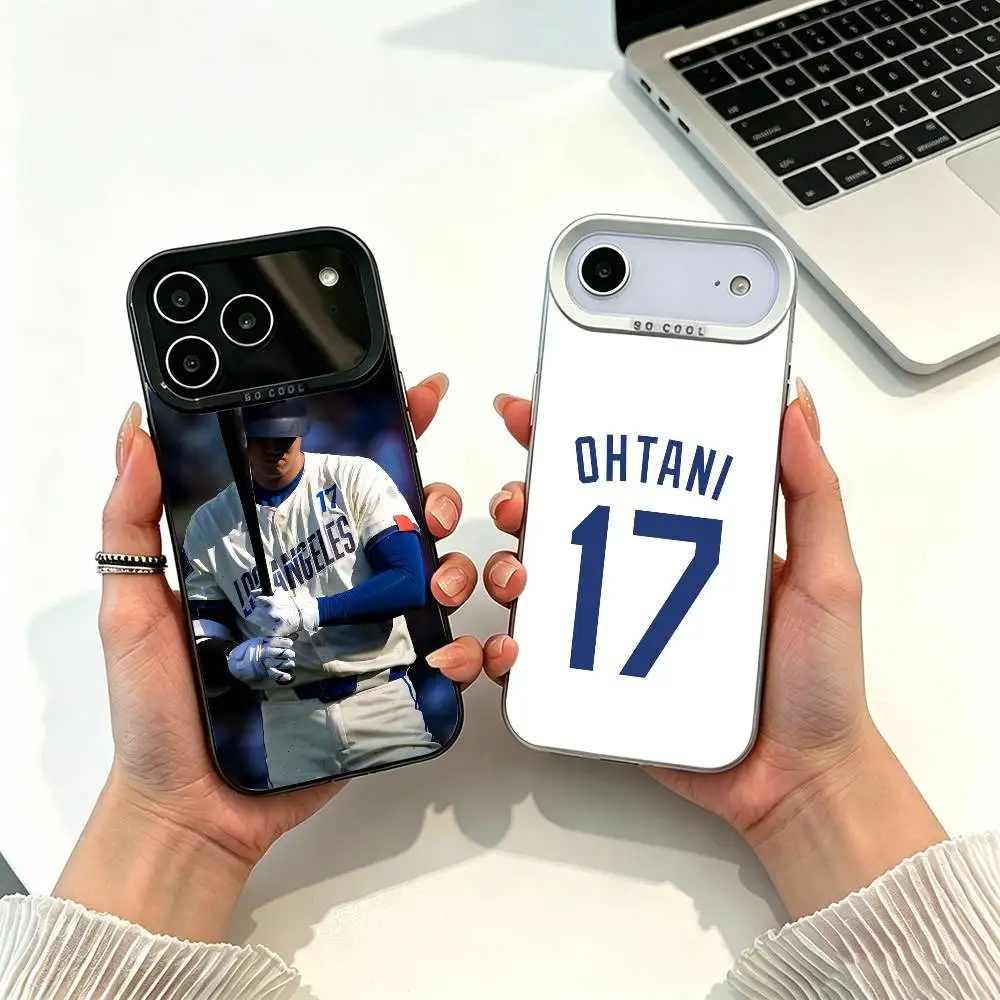 S-Shohei Ohtani 17 Baseball Phone Case For IPhone 17 Air 16 15 14 13 12 11 Pro Max White silver Hard Cover