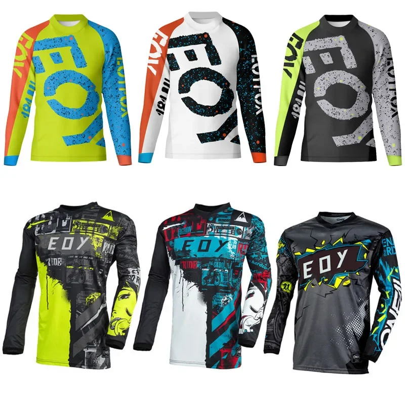 

Eoy MTB Mountain Bike Jerseys Motocross Shirt Men Breathable Off-Road Mtb Long Sleeves Racing Quick-drying Cycling Jerseys