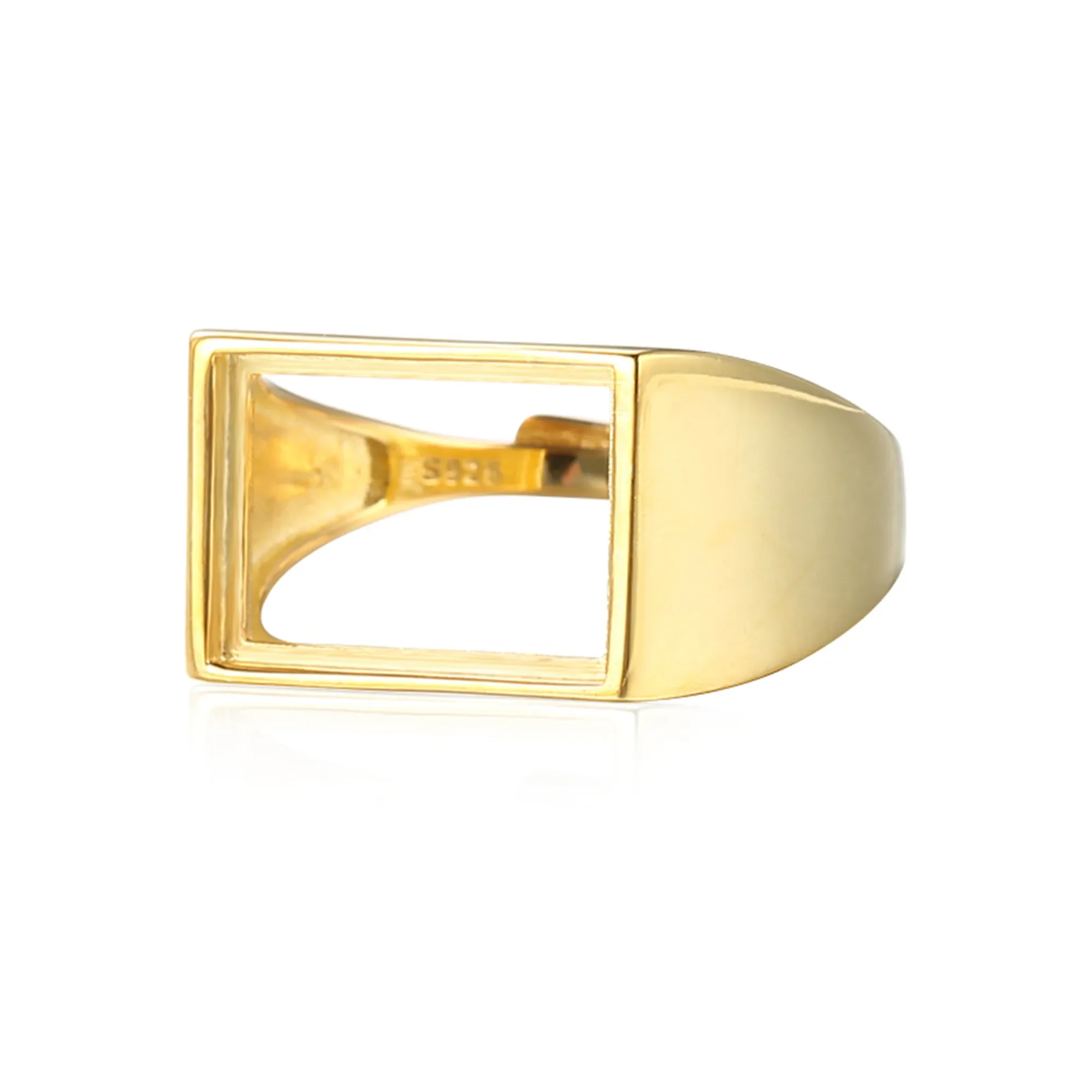 

Ring Blank for 12x16mm/13x18mm/15x20mm/10x10mm/15x15mm Rectangle or Square Cabochon 925 Silver Adjustable Ring Setting